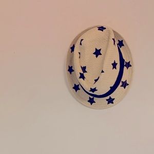 Navy star straw hat